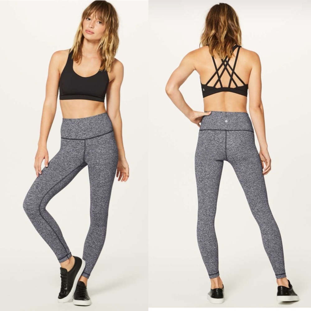Lululemon Wunder Under Hi-Rise 7/8 Tight *25" Heathered Black Size 8 W5AOUS - Picture 3 of 15